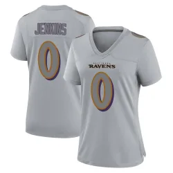 Women's John Jenkins Baltimore Ravens No.0 Game Atmosphere Fashion Jersey - Gray