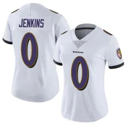 Women's John Jenkins Baltimore Ravens No.0 Limited Vapor Untouchable Jersey - White