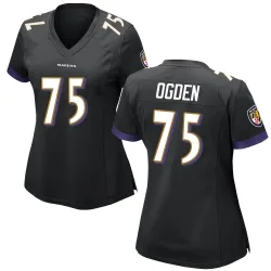 Women's Jonathan Ogden Baltimore Ravens No.75 Game Jersey - Black