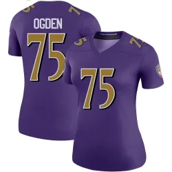 Women's Jonathan Ogden Baltimore Ravens No.75 Legend Color Rush Jersey - Purple