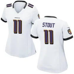 Women's Jordan Stout Baltimore Ravens No.11 Game Jersey - White