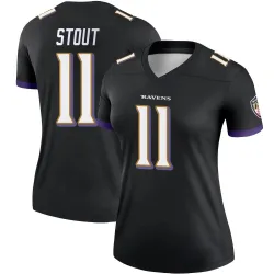Women's Jordan Stout Baltimore Ravens No.11 Legend Jersey - Black