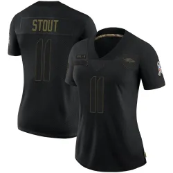 Women's Jordan Stout Baltimore Ravens No.11 Limited 2020 Salute To Service Jersey - Black