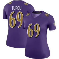 Women's Josh Tupou Baltimore Ravens No.69 Legend Color Rush Jersey - Purple