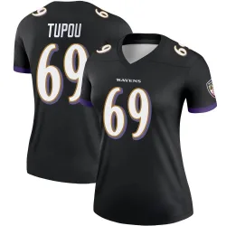 Women's Josh Tupou Baltimore Ravens No.69 Legend Jersey - Black