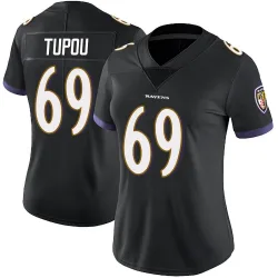 Women's Josh Tupou Baltimore Ravens No.69 Limited Alternate Vapor Untouchable Jersey - Black