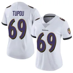 Women's Josh Tupou Baltimore Ravens No.69 Limited Vapor Untouchable Jersey - White