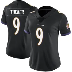 Women's Justin Tucker Baltimore Ravens No.9 Limited Alternate Vapor Untouchable Jersey - Black