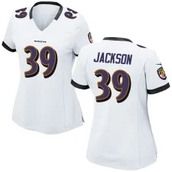 Women's Keondre Jackson Baltimore Ravens No.39 Game Jersey - White