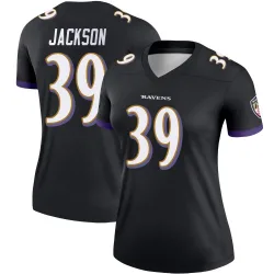 Women's Keondre Jackson Baltimore Ravens No.39 Legend Jersey - Black
