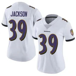 Women's Keondre Jackson Baltimore Ravens No.39 Limited Vapor Untouchable Jersey - White