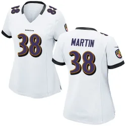 Women's Keyon Martin Baltimore Ravens No.38 Game Jersey - White