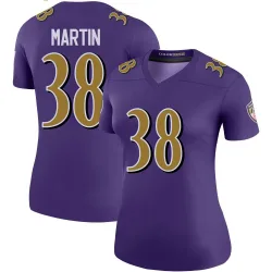 Women's Keyon Martin Baltimore Ravens No.38 Legend Color Rush Jersey - Purple