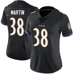 Women's Keyon Martin Baltimore Ravens No.38 Limited Alternate Vapor Untouchable Jersey - Black
