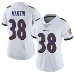 Women's Keyon Martin Baltimore Ravens No.38 Limited Vapor Untouchable Jersey - White