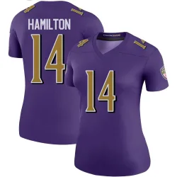 Women's Kyle Hamilton Baltimore Ravens No.14 Legend Color Rush Jersey - Purple