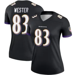Women's LaJohntay Wester Baltimore Ravens No.83 Legend Jersey - Black