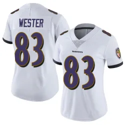 Women's LaJohntay Wester Baltimore Ravens No.83 Limited Vapor Untouchable Jersey - White
