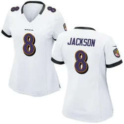 Women's Lamar Jackson Baltimore Ravens No.8 Game Jersey - White