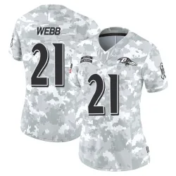 Women's Lardarius Webb Baltimore Ravens No.21 Limited 2024 Salute to Service Jersey - Arctic Camo