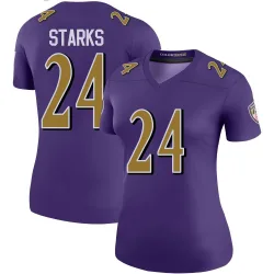 Women's Malaki Starks Baltimore Ravens No.24 Legend Color Rush Jersey - Purple