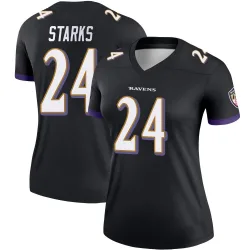 Women's Malaki Starks Baltimore Ravens No.24 Legend Jersey - Black