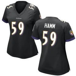 Women's Malik Hamm Baltimore Ravens No.59 Game Jersey - Black