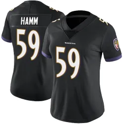 Women's Malik Hamm Baltimore Ravens No.59 Limited Alternate Vapor Untouchable Jersey - Black