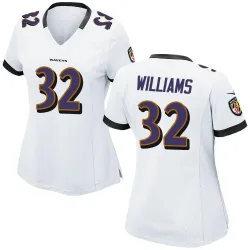 Women's Marcus Williams Baltimore Ravens No.32 Game Jersey - White