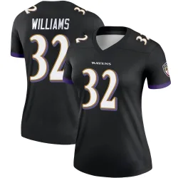 Women's Marcus Williams Baltimore Ravens No.32 Legend Jersey - Black