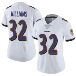 Women's Marcus Williams Baltimore Ravens No.32 Limited Vapor Untouchable Jersey - White