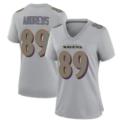Women's Mark Andrews Baltimore Ravens No.89 Game Atmosphere Fashion Jersey - Gray