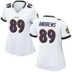 Women's Mark Andrews Baltimore Ravens No.89 Game Jersey - White