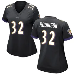 Women's Marquise Robinson Baltimore Ravens No.32 Game Jersey - Black