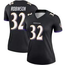 Women's Marquise Robinson Baltimore Ravens No.32 Legend Jersey - Black