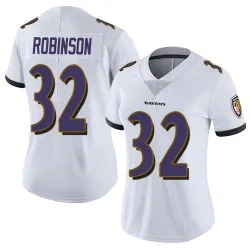 Women's Marquise Robinson Baltimore Ravens No.32 Limited Vapor Untouchable Jersey - White