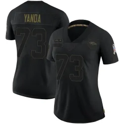 Women's Marshal Yanda Baltimore Ravens No.73 Limited 2020 Salute To Service Jersey - Black