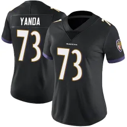 Women's Marshal Yanda Baltimore Ravens No.73 Limited Alternate Vapor Untouchable Jersey - Black