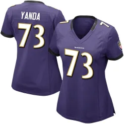 Women's Marshal Yanda Baltimore Ravens No.73 Limited Team Color Vapor Untouchable Jersey - Purple