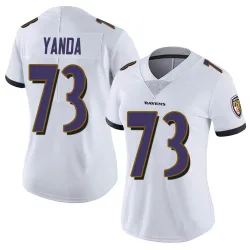 Women's Marshal Yanda Baltimore Ravens No.73 Limited Vapor Untouchable Jersey - White