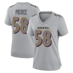 Women's Michael Pierce Baltimore Ravens No.58 Game Atmosphere Fashion Jersey - Gray