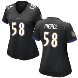 Women's Michael Pierce Baltimore Ravens No.58 Game Jersey - Black