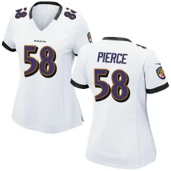 Women's Michael Pierce Baltimore Ravens No.58 Game Jersey - White