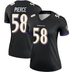 Women's Michael Pierce Baltimore Ravens No.58 Legend Jersey - Black