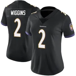 Women's Nate Wiggins Baltimore Ravens No.2 Limited Alternate Vapor Untouchable Jersey - Black