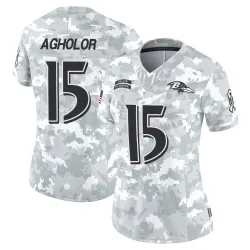 Women's Nelson Agholor Baltimore Ravens No.15 Limited 2024 Salute to Service Jersey - Arctic Camo