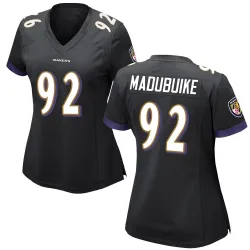 Women's Nnamdi Madubuike Baltimore Ravens No.92 Game Jersey - Black
