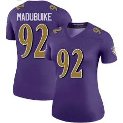 Women's Nnamdi Madubuike Baltimore Ravens No.92 Legend Color Rush Jersey - Purple
