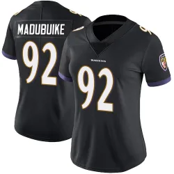 Women's Nnamdi Madubuike Baltimore Ravens No.92 Limited Alternate Vapor Untouchable Jersey - Black
