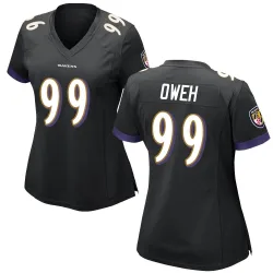 Women's Odafe Oweh Baltimore Ravens No.99 Game Jersey - Black